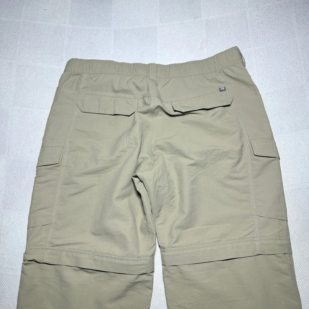 North Face Paramount Peak Convertible Pants Mens Large Zip Off Cargo Hiking Tan